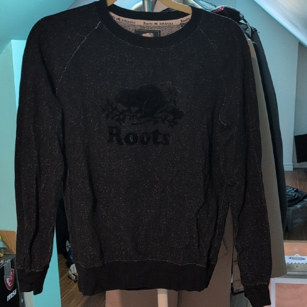 Roots Charcoal Women's Crewneck Sweater